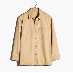 Madewell Tan Denim Shirt-Jacket Botanical Yarn-Dye Edition Chic Size Large